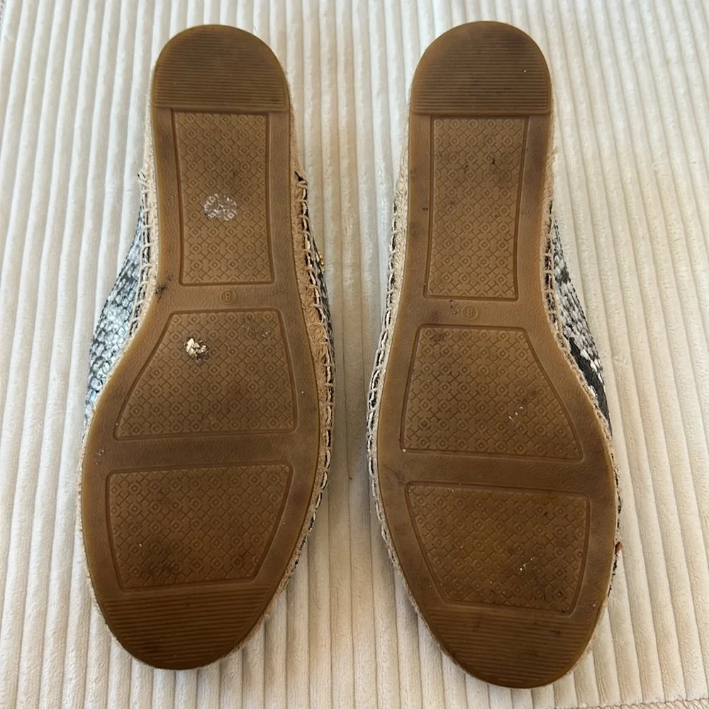 Tory Burch 💚 Snakeskin Espadrille Mules